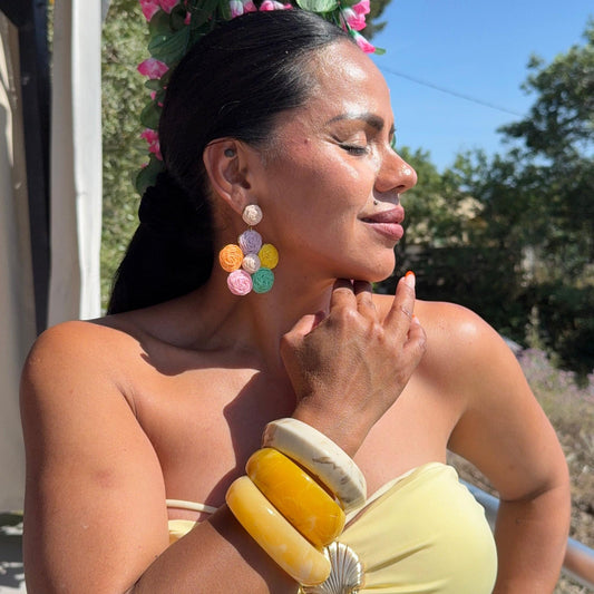 Boucles d’oreilles Rosalia – Colorées et Ensoleillées