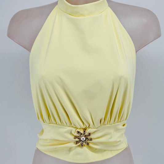 Top Halter Drapé – Aura