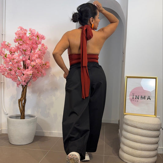 Top Elina – Dos Nu et Décolleté Drapé