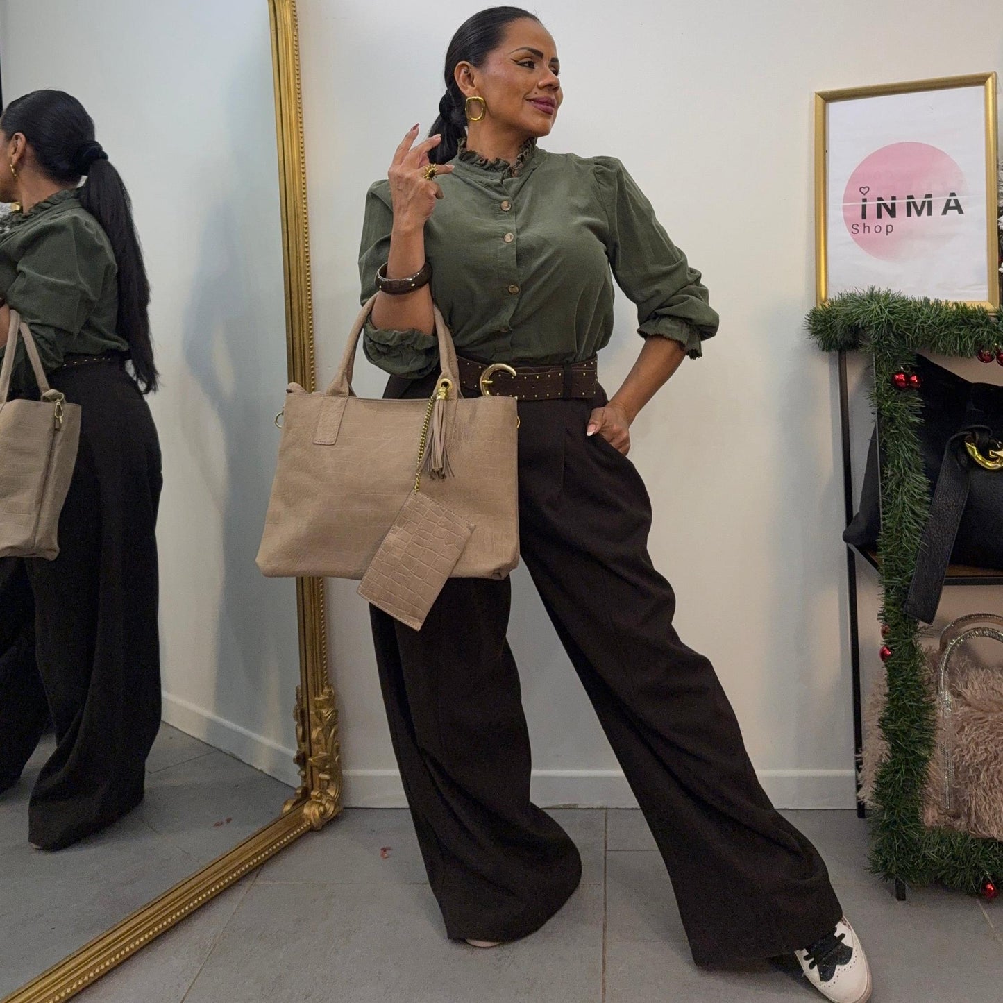 Pantalon Palazzo Tessuto