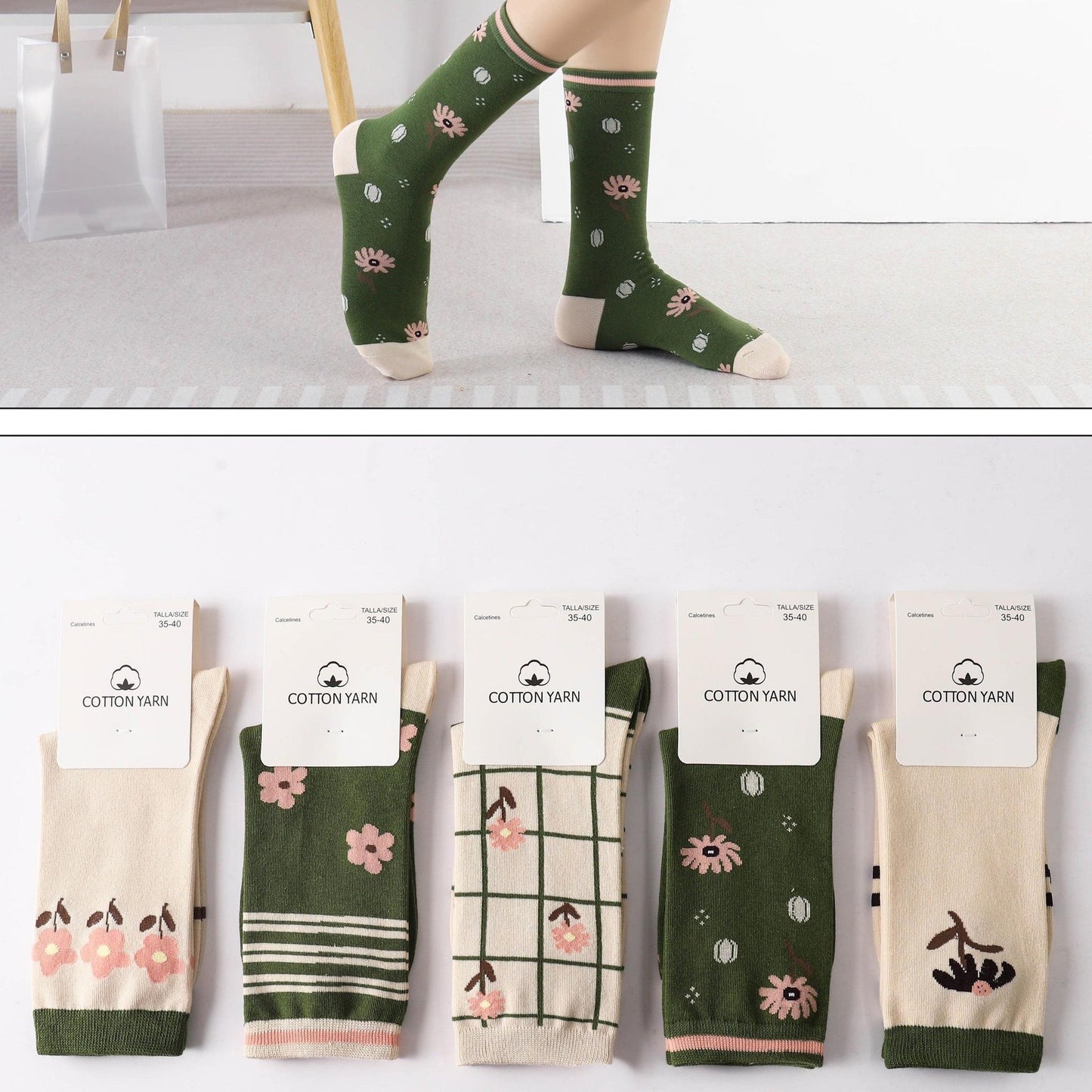 Pack Chaussettes Flora – Douceur naturelle & esprit printanier