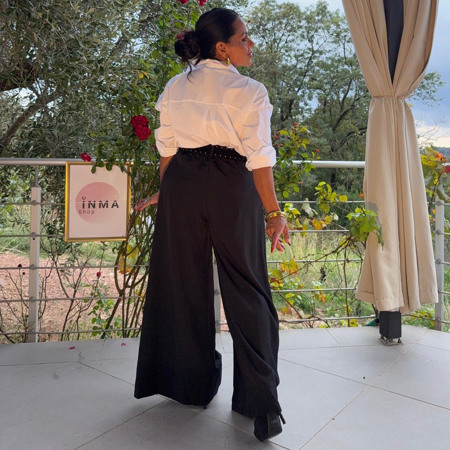 Pantalon Paloma – taille haute, coupe fluide