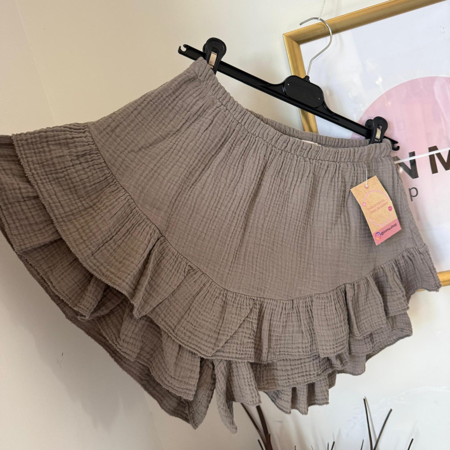 Jupe-Short Gaze de Coton - Confort Aérien et Style Romantique