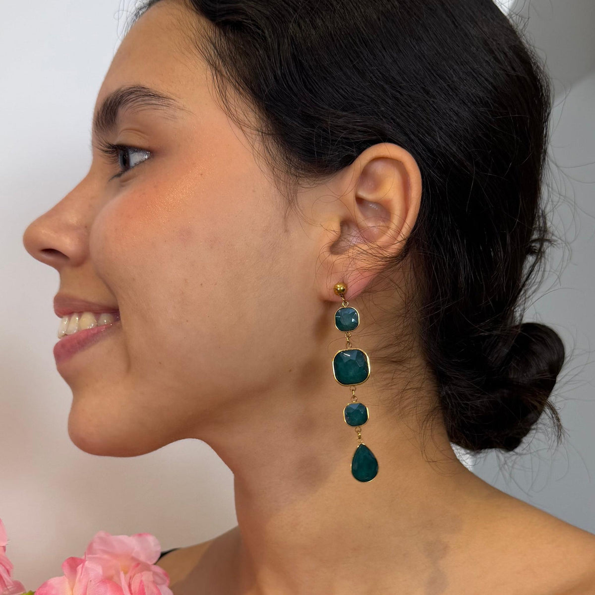 Boucles d’oreilles Nayeli – Élégance Bohème et Perles Turquoise