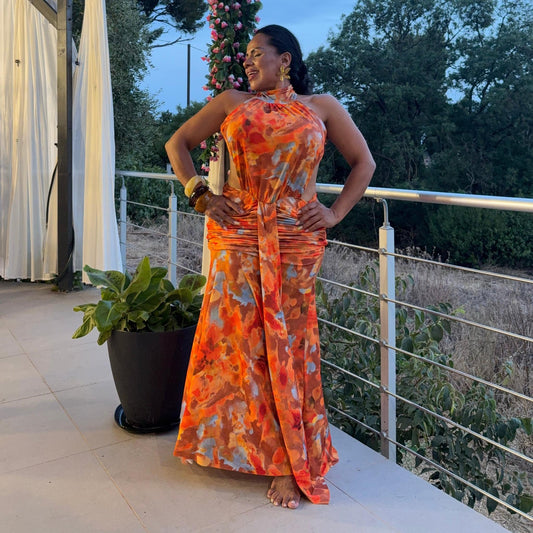 Robe Selena - Silhouette Élancée et Allure Solaire