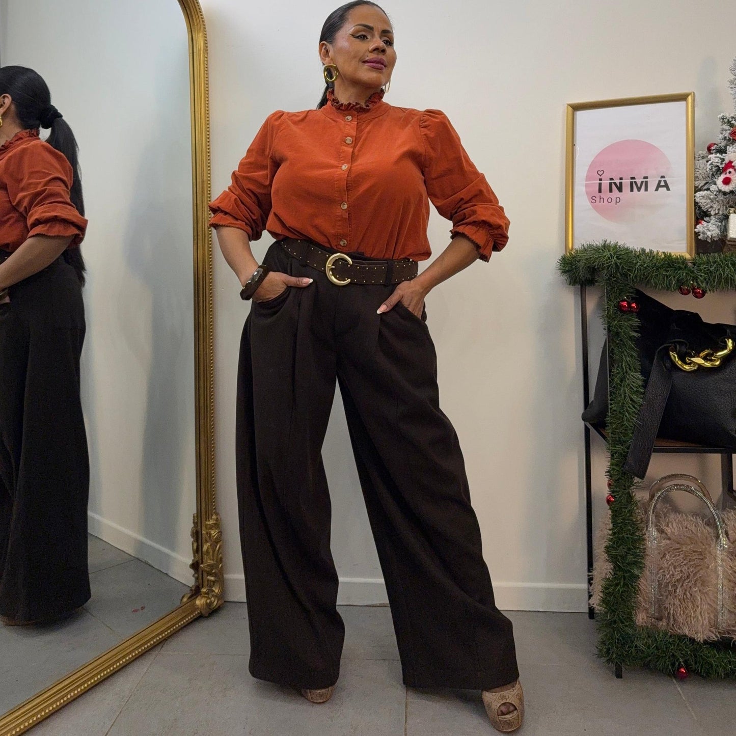 Pantalon Palazzo Tessuto