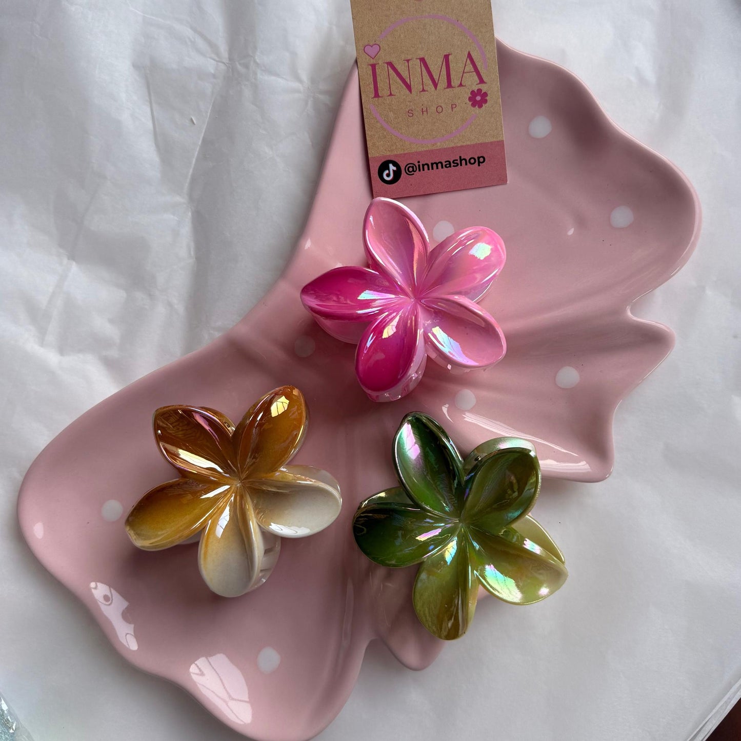 Lot de 3 Pinces à Cheveux Fleur – Colorées et Élégantes