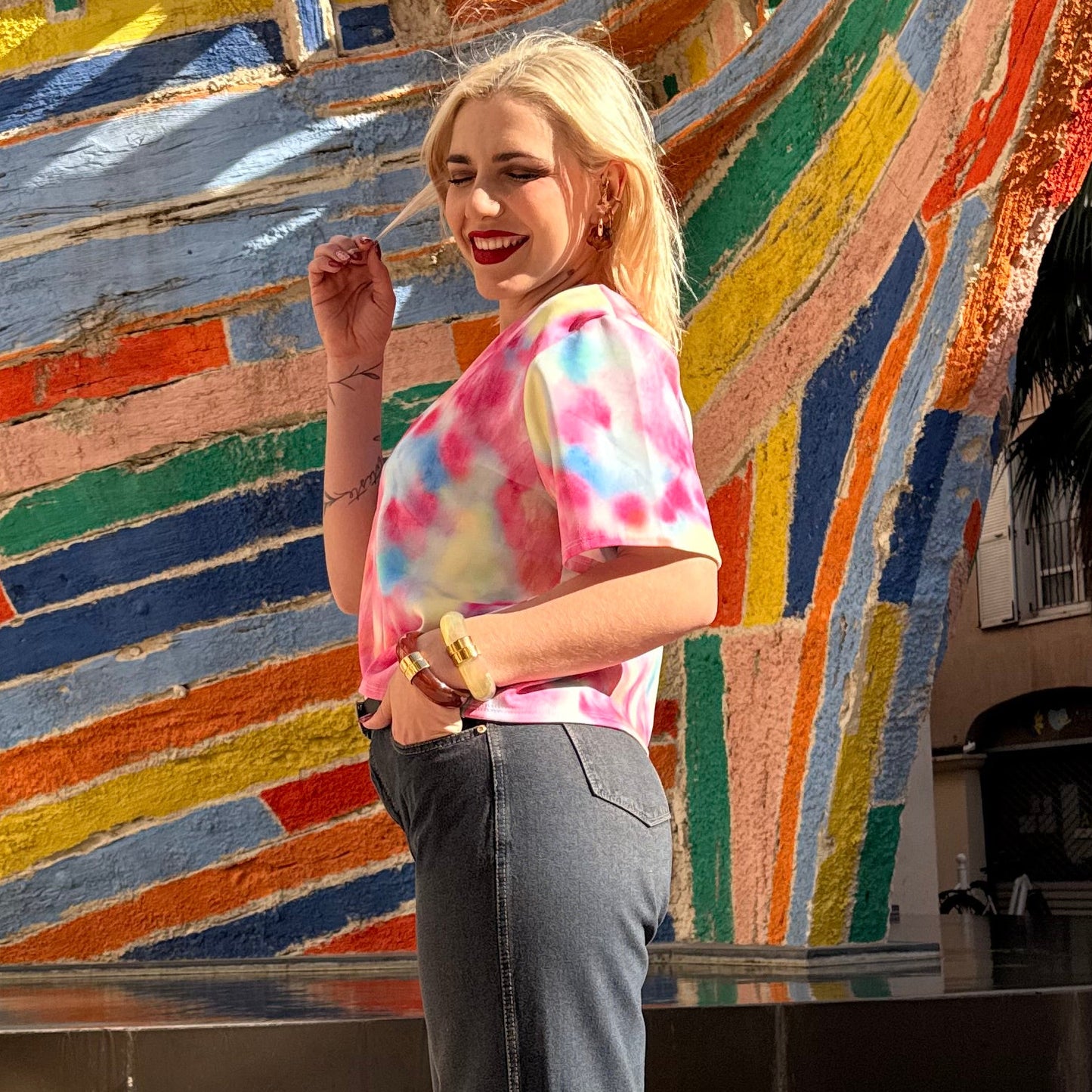 T-shirt Lolita - Tie'n Dye Multicolore