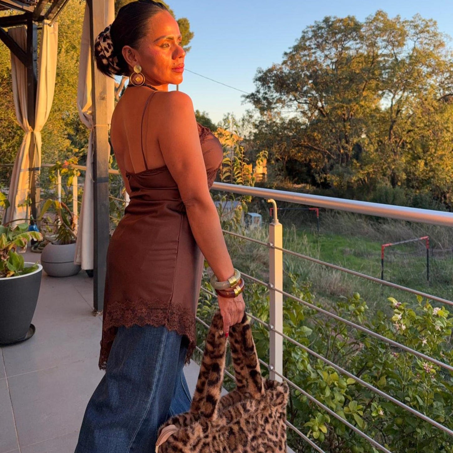 Robe Caraco Lunea – Satin & Dentelle