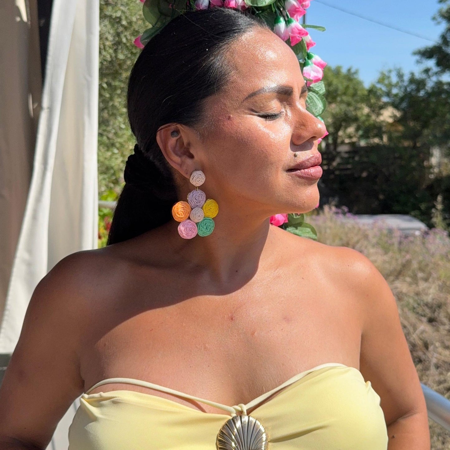 Boucles d’oreilles Rosalia – Colorées et Ensoleillées