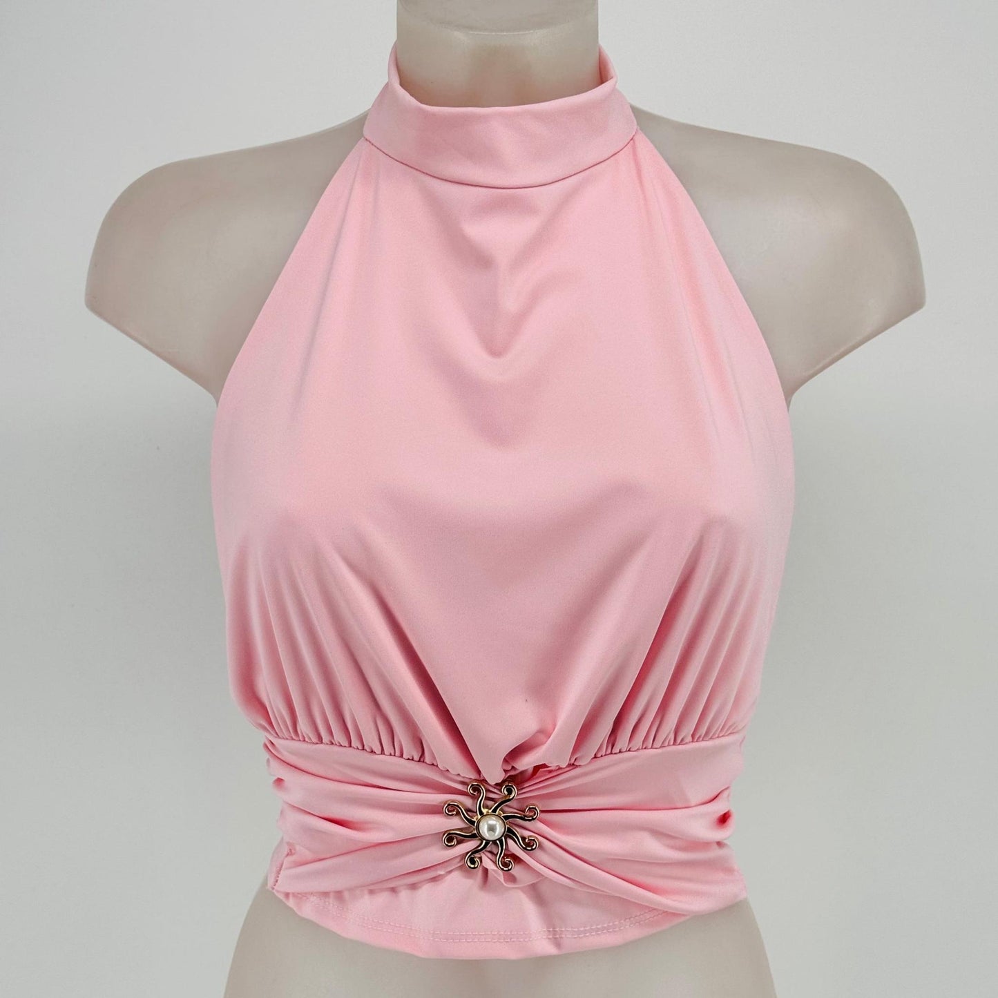 Top Halter Drapé – Aura