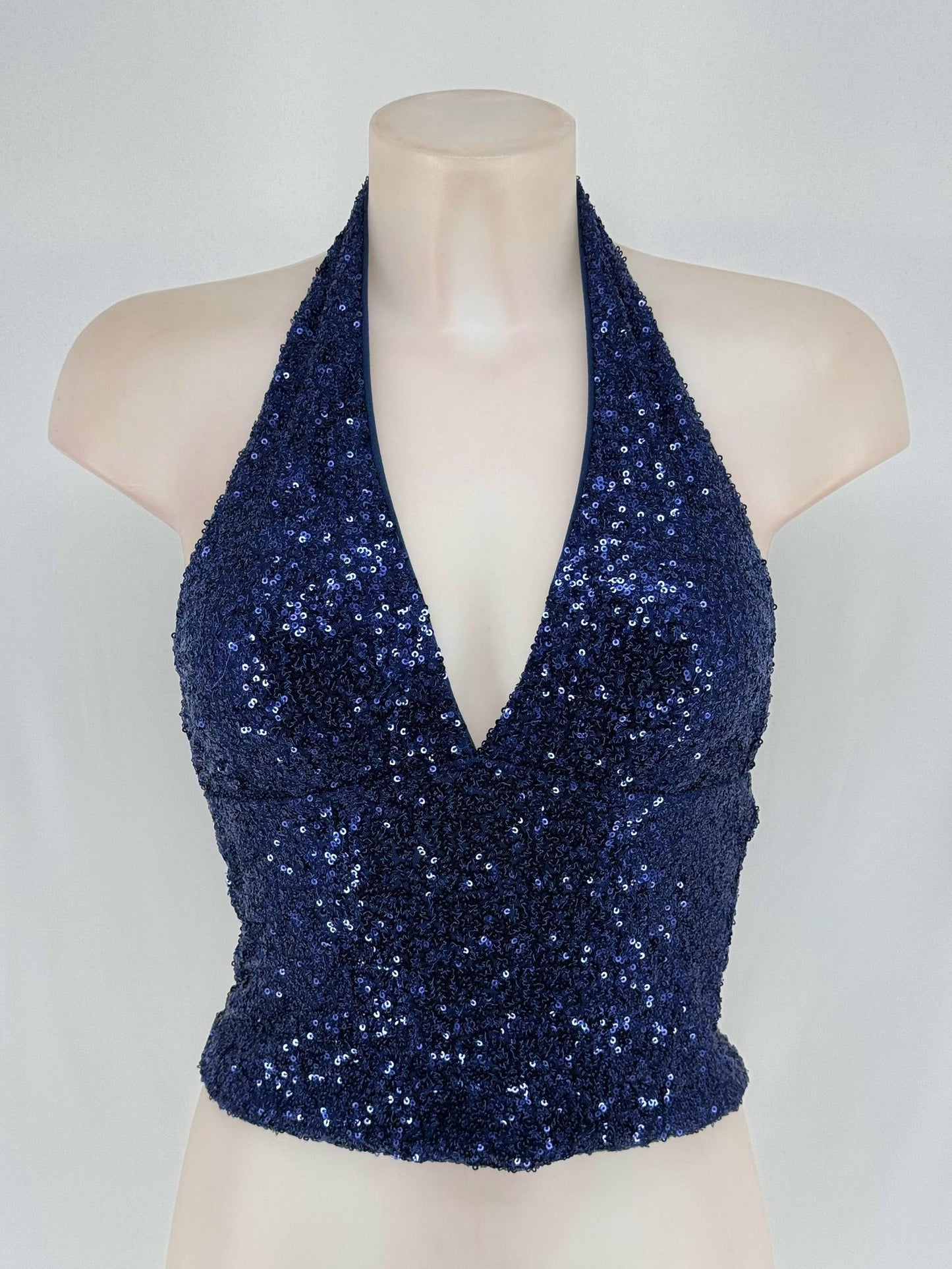 Top Halter Diamond – Éclat, glamour & silhouette dessinée