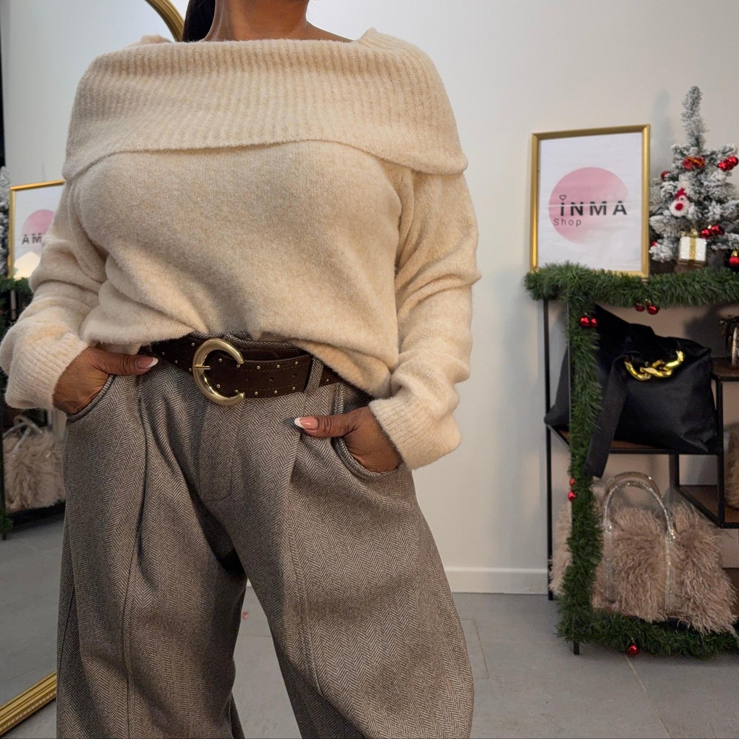 Pantalon Palazzo Tessuto