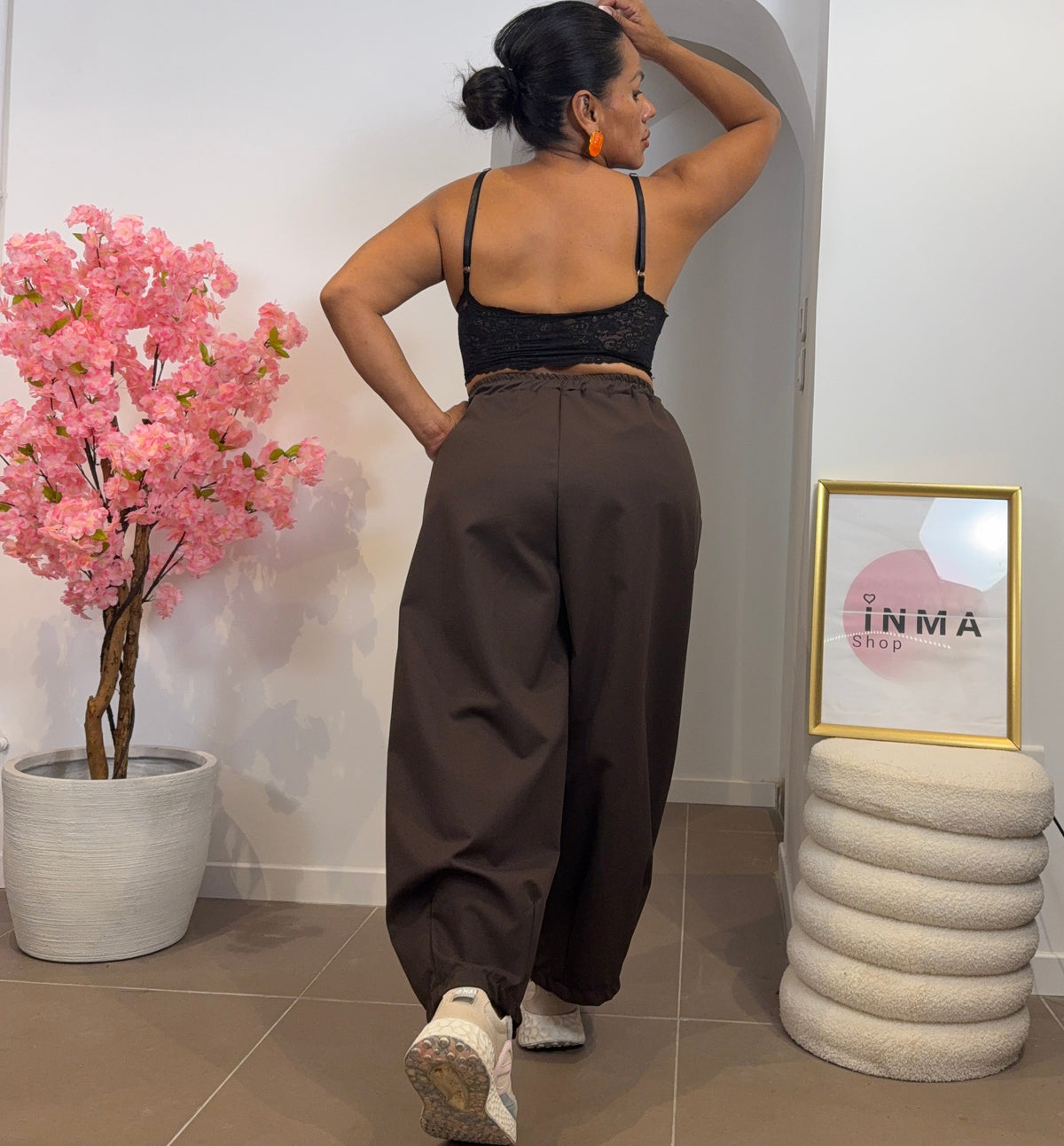 Pantalon Sofia – Coupe balloon, taille unique 34-44