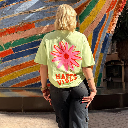 T-shirt Happy – Flower Vibes