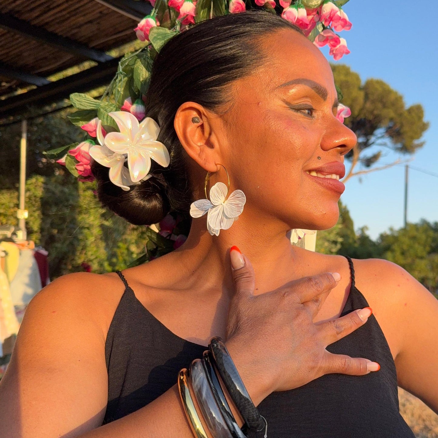 Lot de 3 Pinces à Cheveux Fleur – Colorées et Élégantes