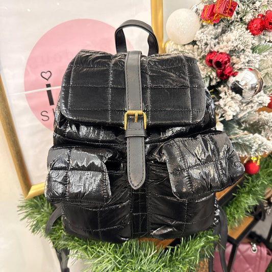 Sac à Dos Matelassé Effet Vernis