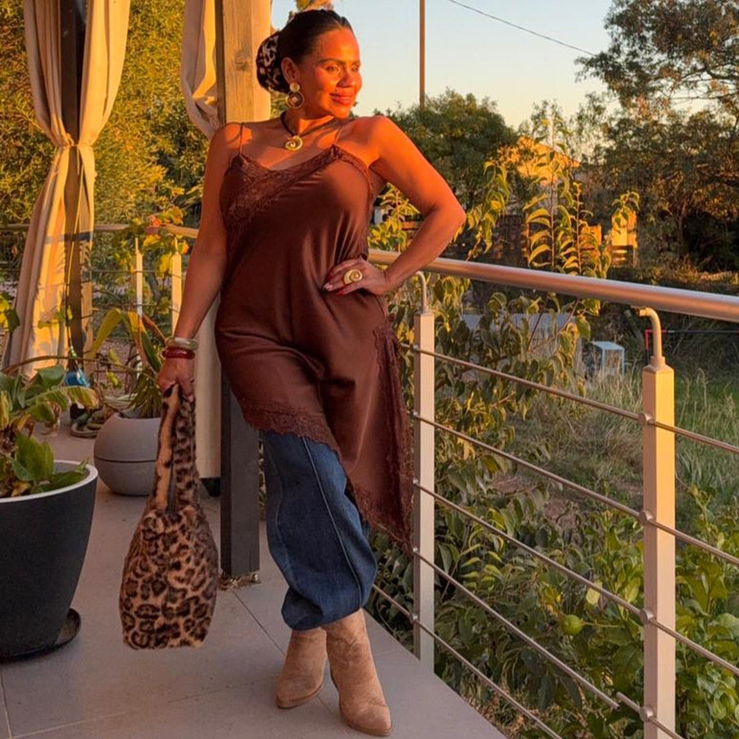 Robe Caraco Lunea – Satin & Dentelle