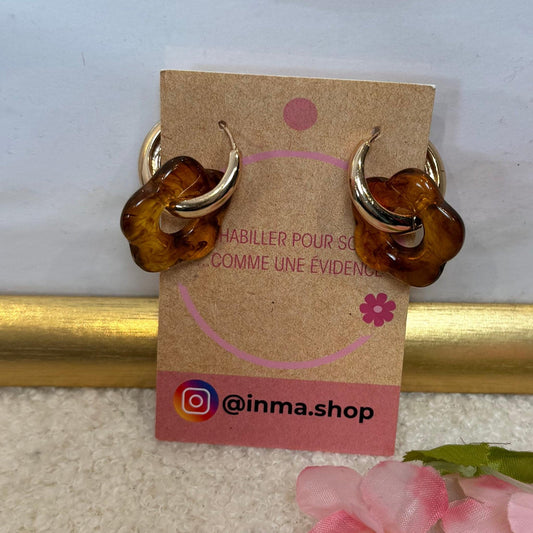 Boucles d’oreilles Amber – Éclat Caramel