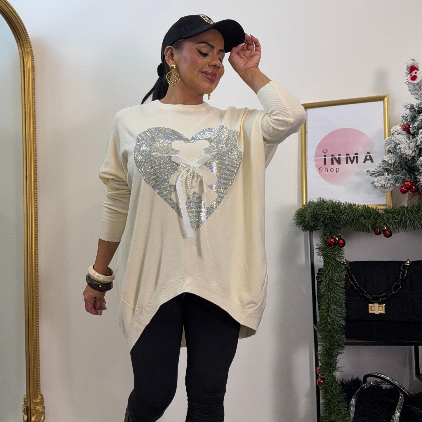 Pull Maxi Amora — Brillance Cœur