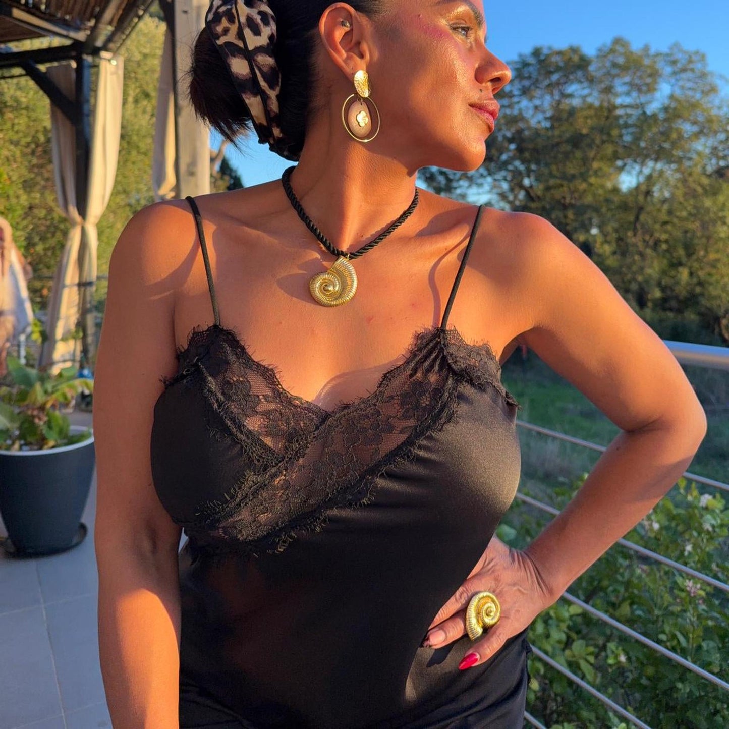 Robe Caraco Lunea – Satin & Dentelle