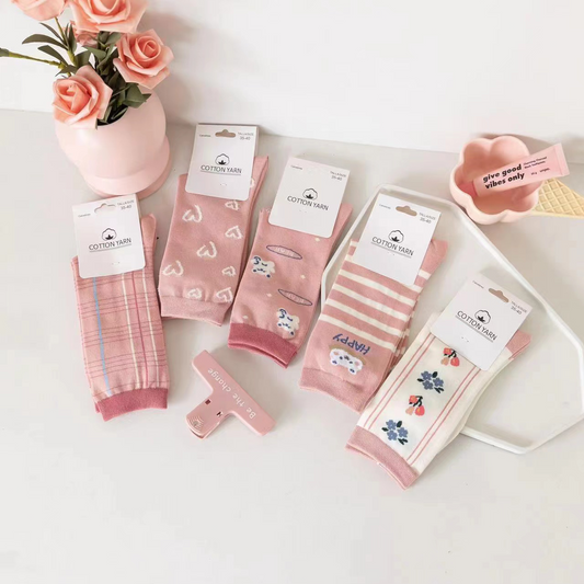 Pack Chaussettes Rosie – Douceur pastel & confort quotidien
