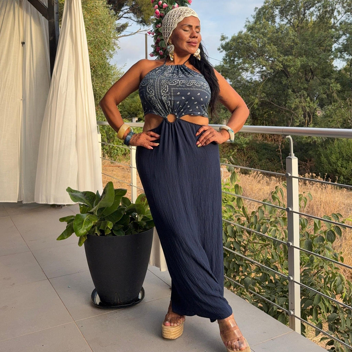 Robe Top Bandana - Allure Bohème et Fluidité Féminine