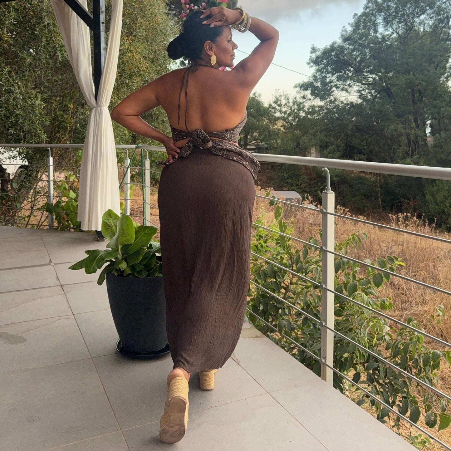 Robe Top Bandana - Allure Bohème et Fluidité Féminine
