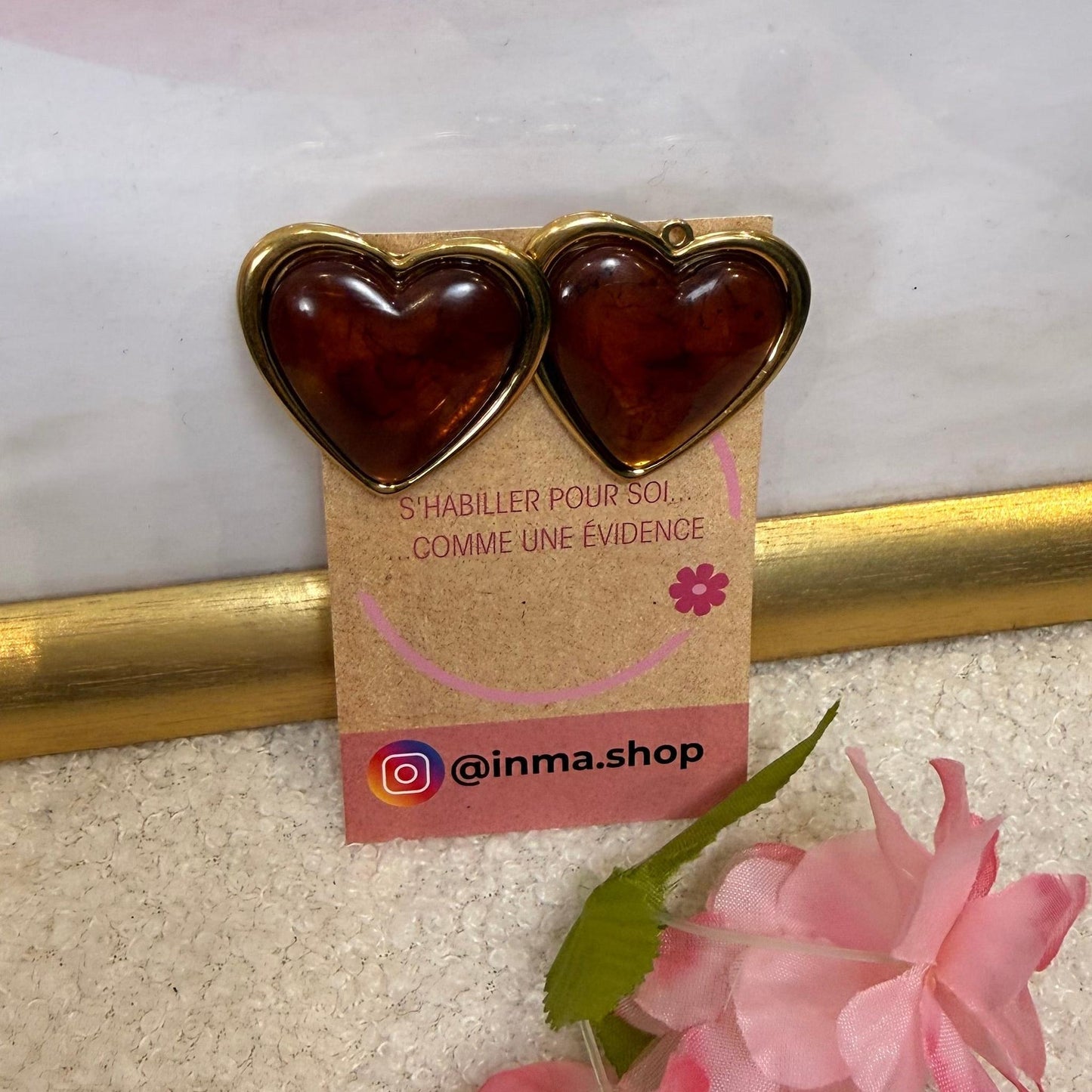 Boucles d’oreilles Amber – Éclat Caramel