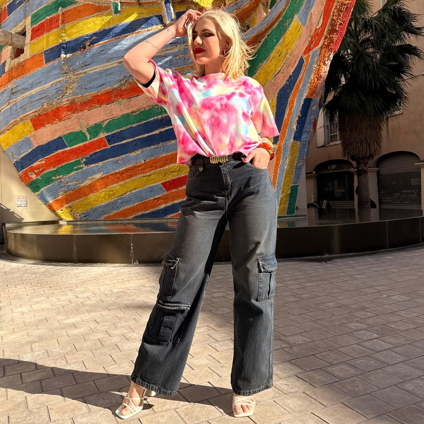 T-shirt Lolita - Tie'n Dye Multicolore