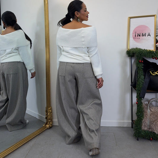 Pantalon Palazzo Tessuto