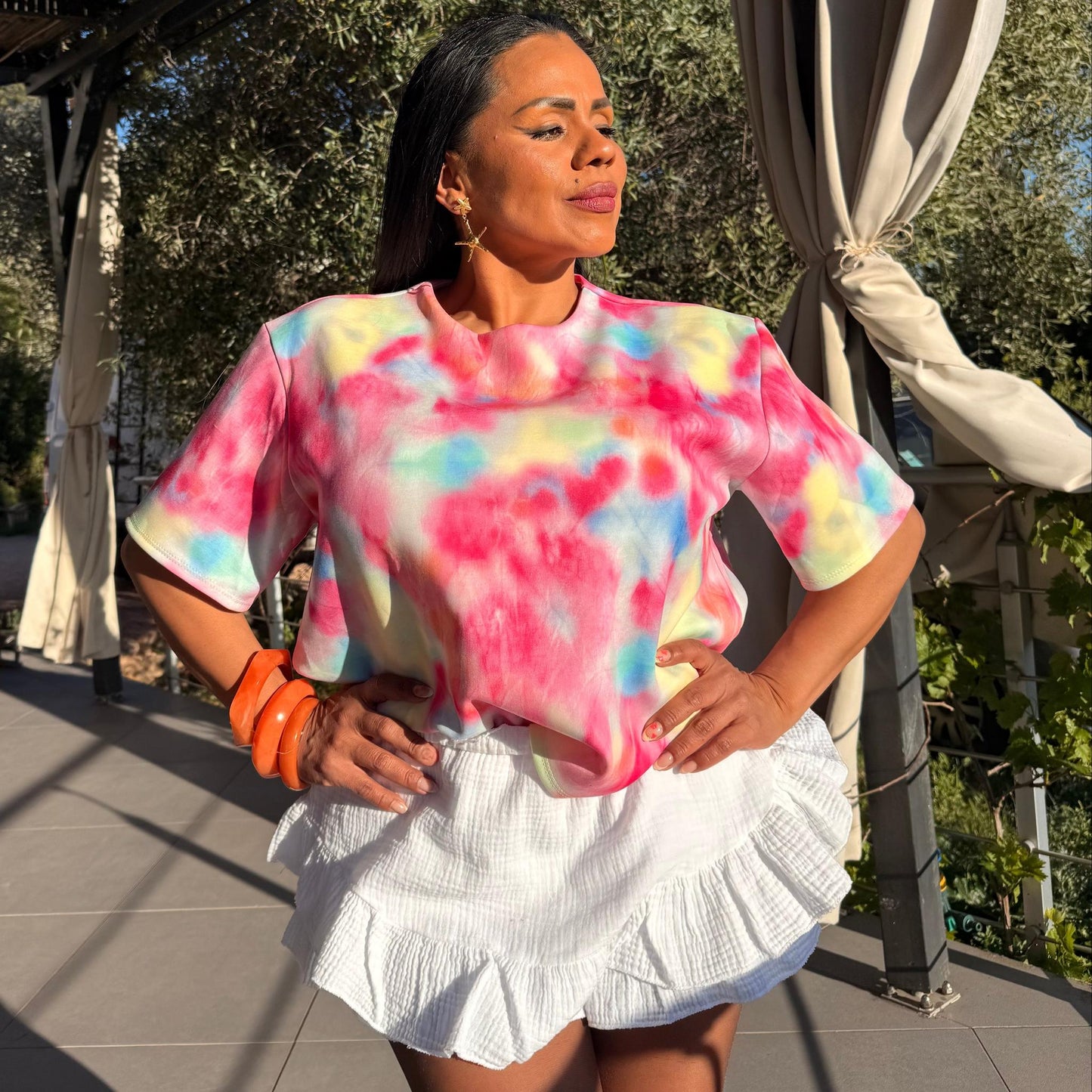 T-shirt Lolita - Tie'n Dye Multicolore