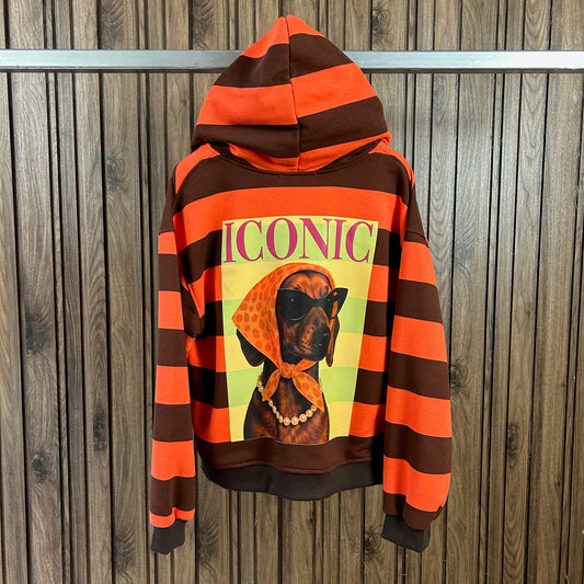 Sweat Iconic - Rayures Colorées et Esprit Décontracté