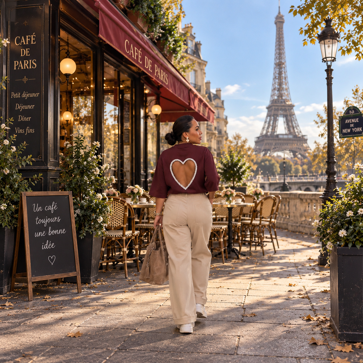 T-shirt Amore - Dos Cœur et Allure Féminine