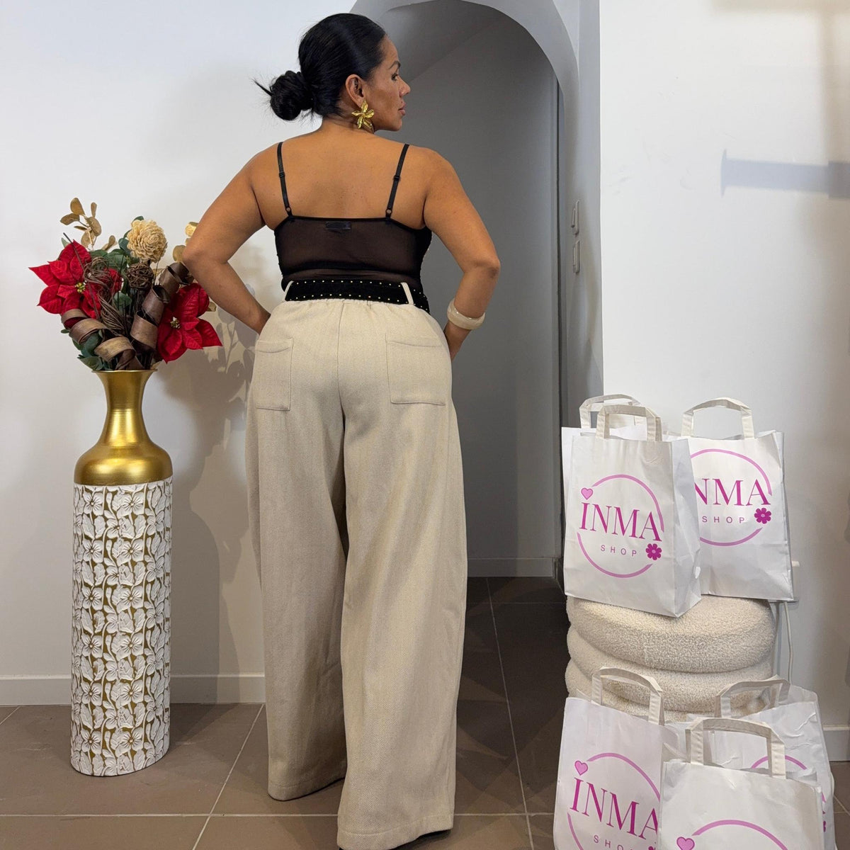 Body Maélia - Broderie Florale et Élégance Féminine