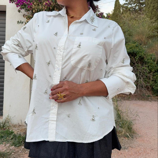 Chemise Solène – perles et douceur