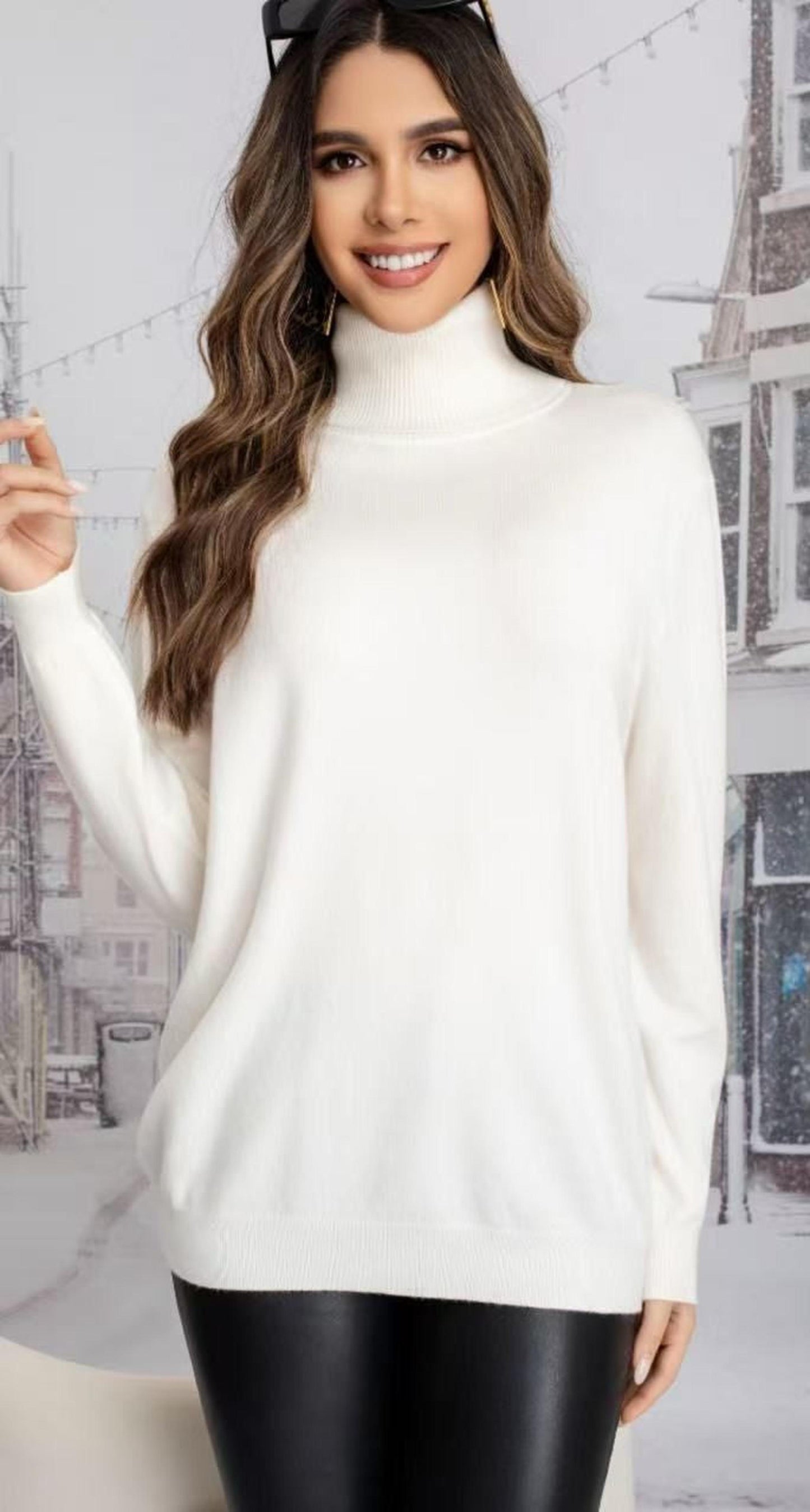 Pull Col Roulé Sofia – Douceur &amp; Élégance au Quotidien