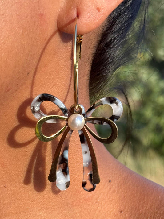 Boucles d’oreilles Noeud Perlé