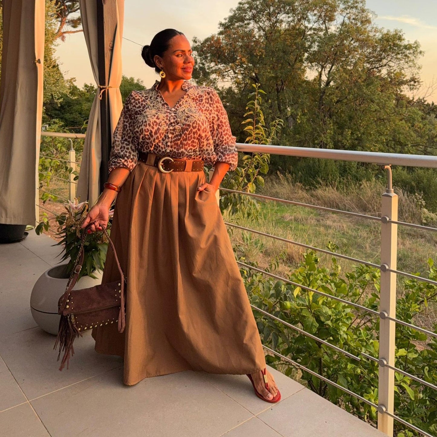 Jupe Brazil – Élégance bohème et ceinture incluse