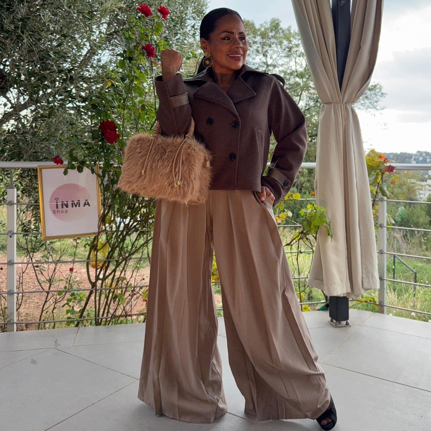 Pantalon Paloma – taille haute, coupe fluide