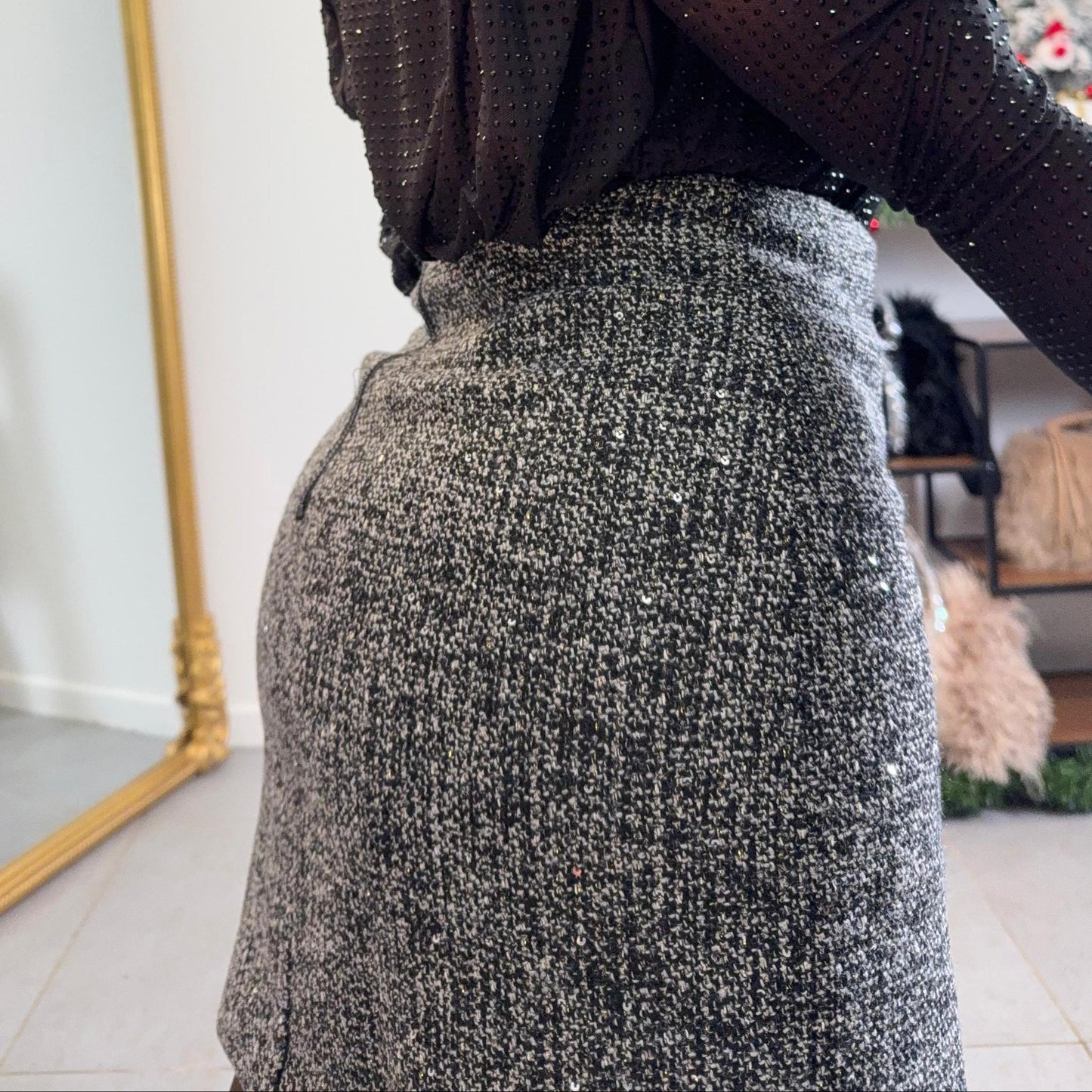 Jupe Twinkle Tweed — Élégance scintillante