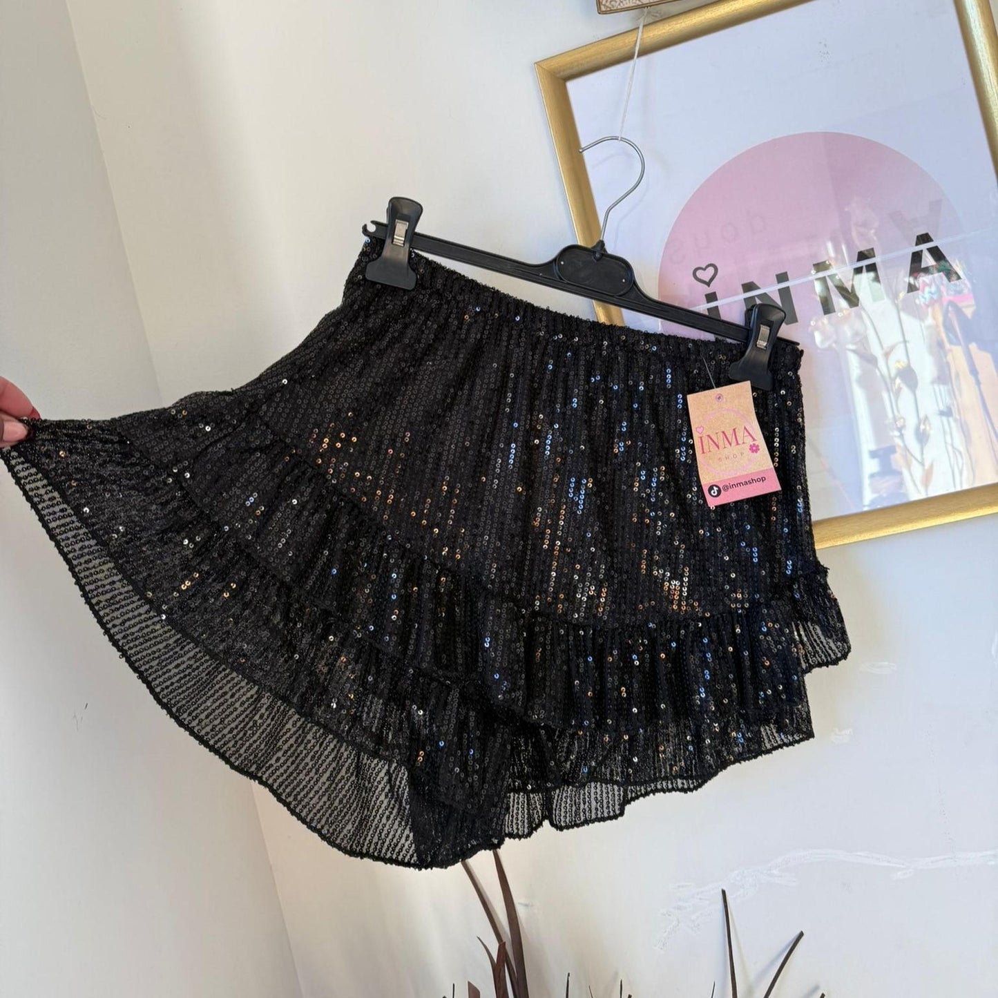 Jupe-Short Pailletée – L’éclat du confort