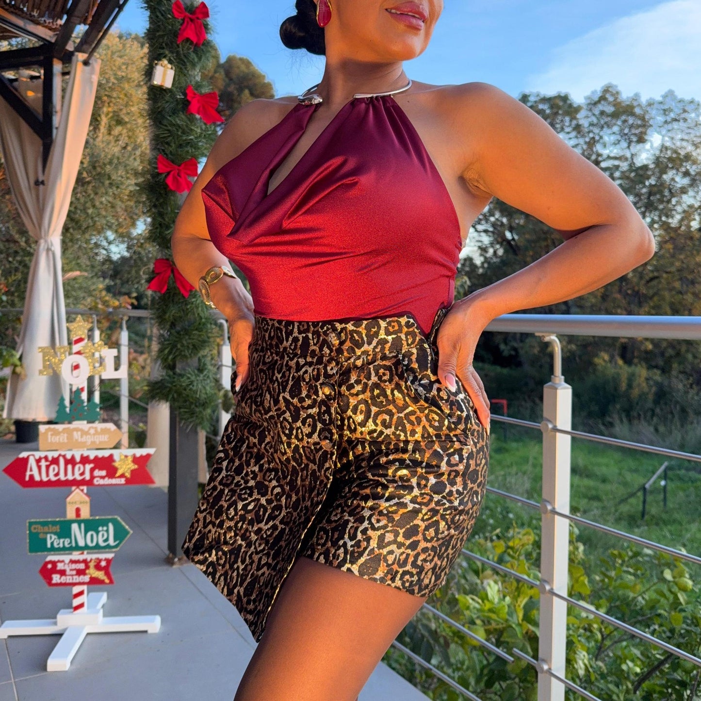 Body Drapé – Décolleté Anneau Métallique