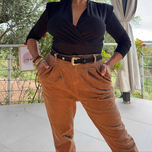 Pantalon Sofia – velours côtelé, confort et style