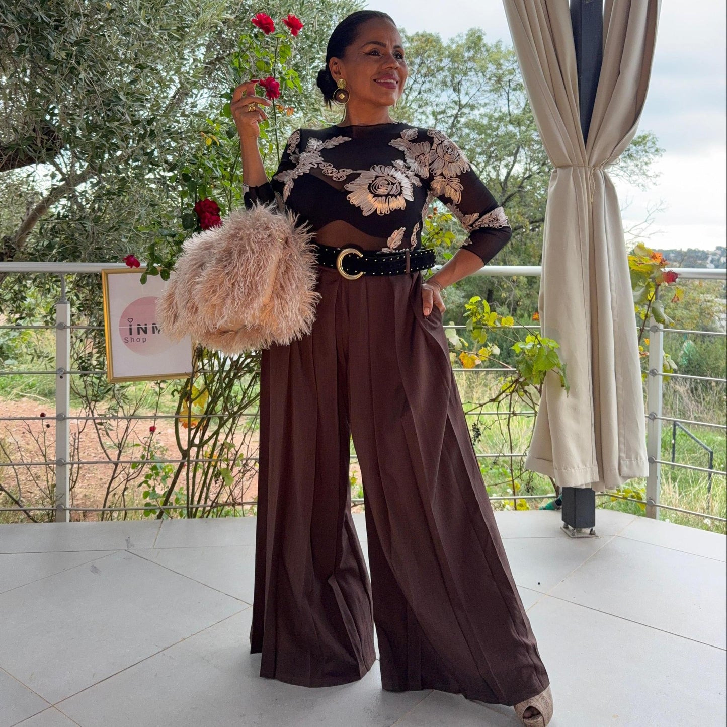 Pantalon Paloma – taille haute, coupe fluide