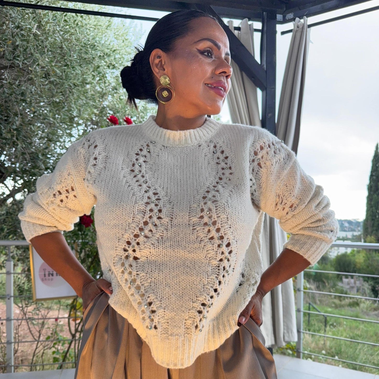 Pull Alba – maille ajourée et douceur