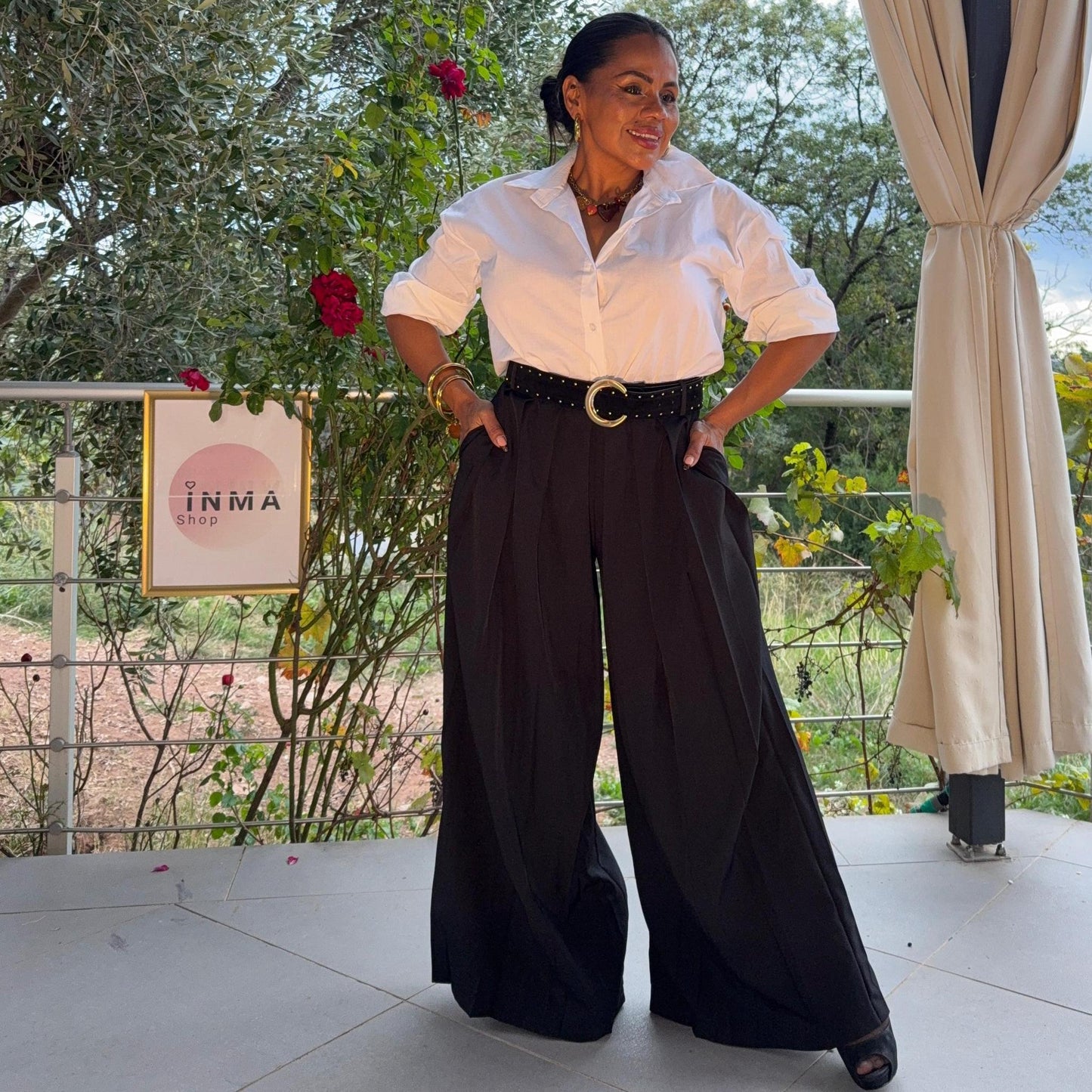 Pantalon Paloma – taille haute, coupe fluide