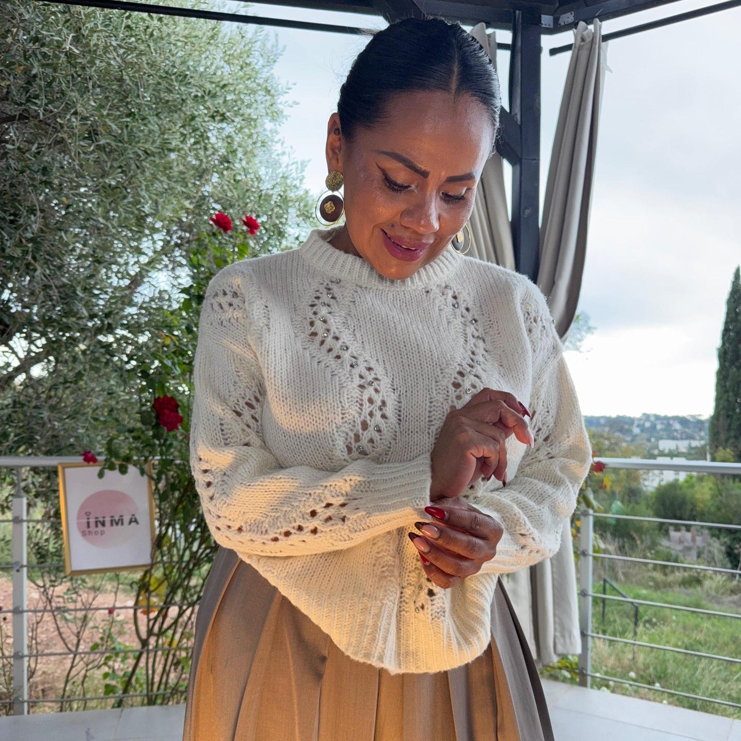 Pull Alba – maille ajourée et douceur