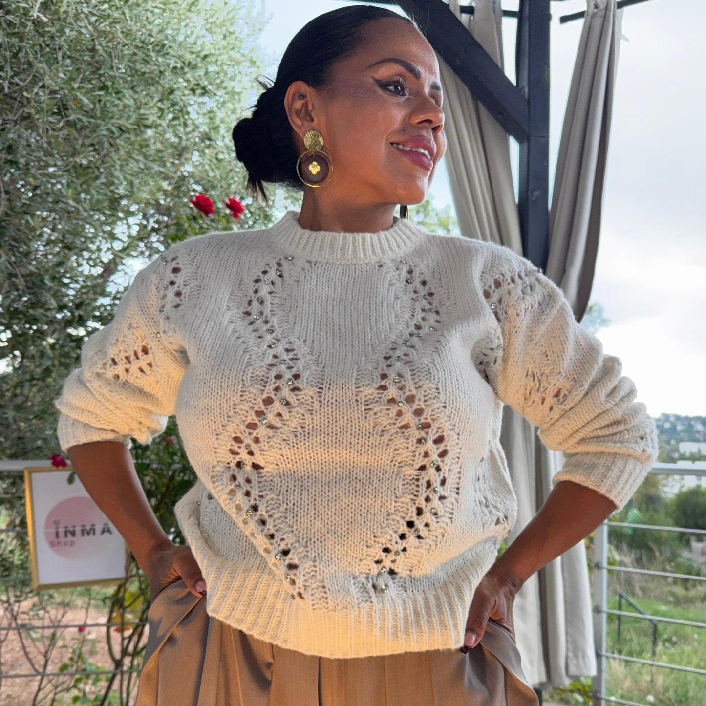 Pull Alba – maille ajourée et douceur