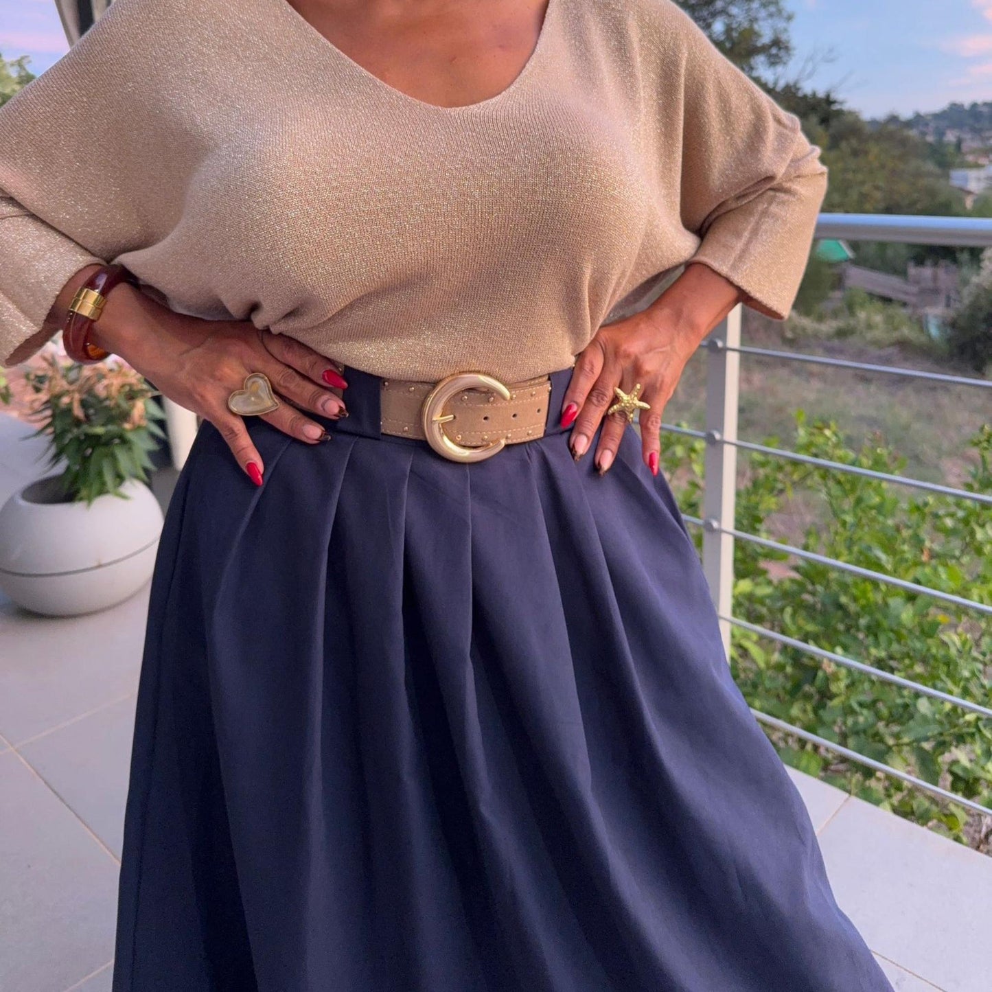 Jupe Brazil – Élégance bohème et ceinture incluse